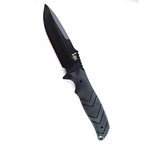 Black HK Fray Fixed Blade Clip point with Black grip