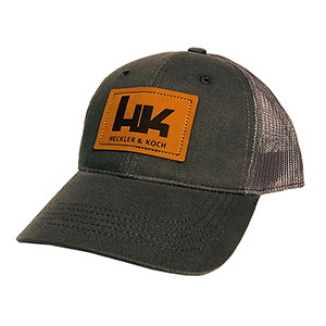 HK Leather Patch Hat, Grey