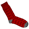 HK Logo Dress Socks Red