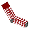 HK Logo Dress Socks Red/White