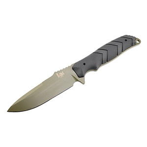 OD Green HK Fray Fixed Blade Clip point with Black grip